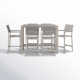 Lysa Rectangular 6 - Person 59" Long Aluminum Bar Height Dining Set