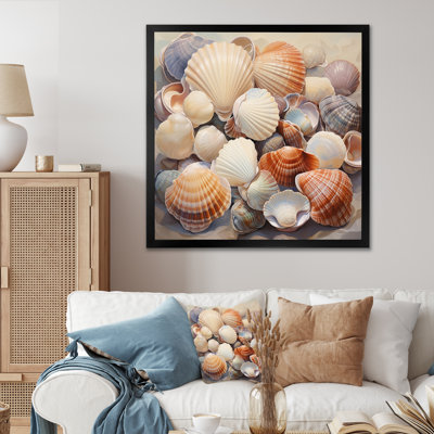 " Beige Clam Seashell Symphony III "