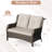 Anahit Outdoor Wicker Loveseat with Cushions-348002955