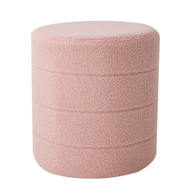 Solid Wood Accent Stool, Pink