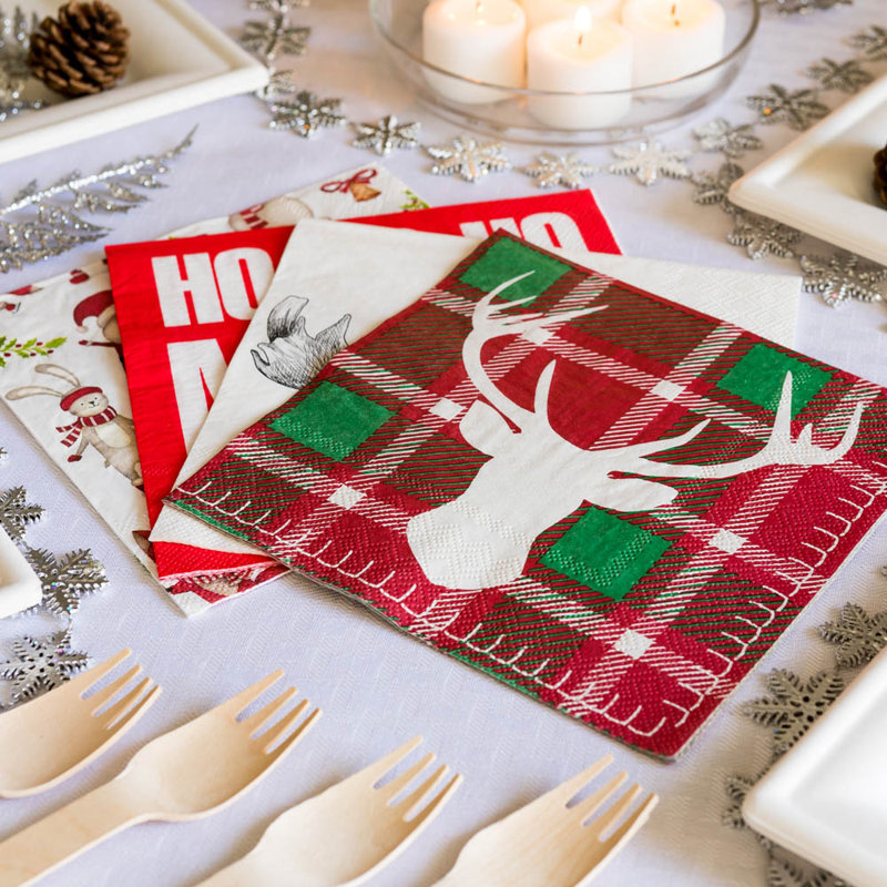 Disposable Paper Christmas Napkins