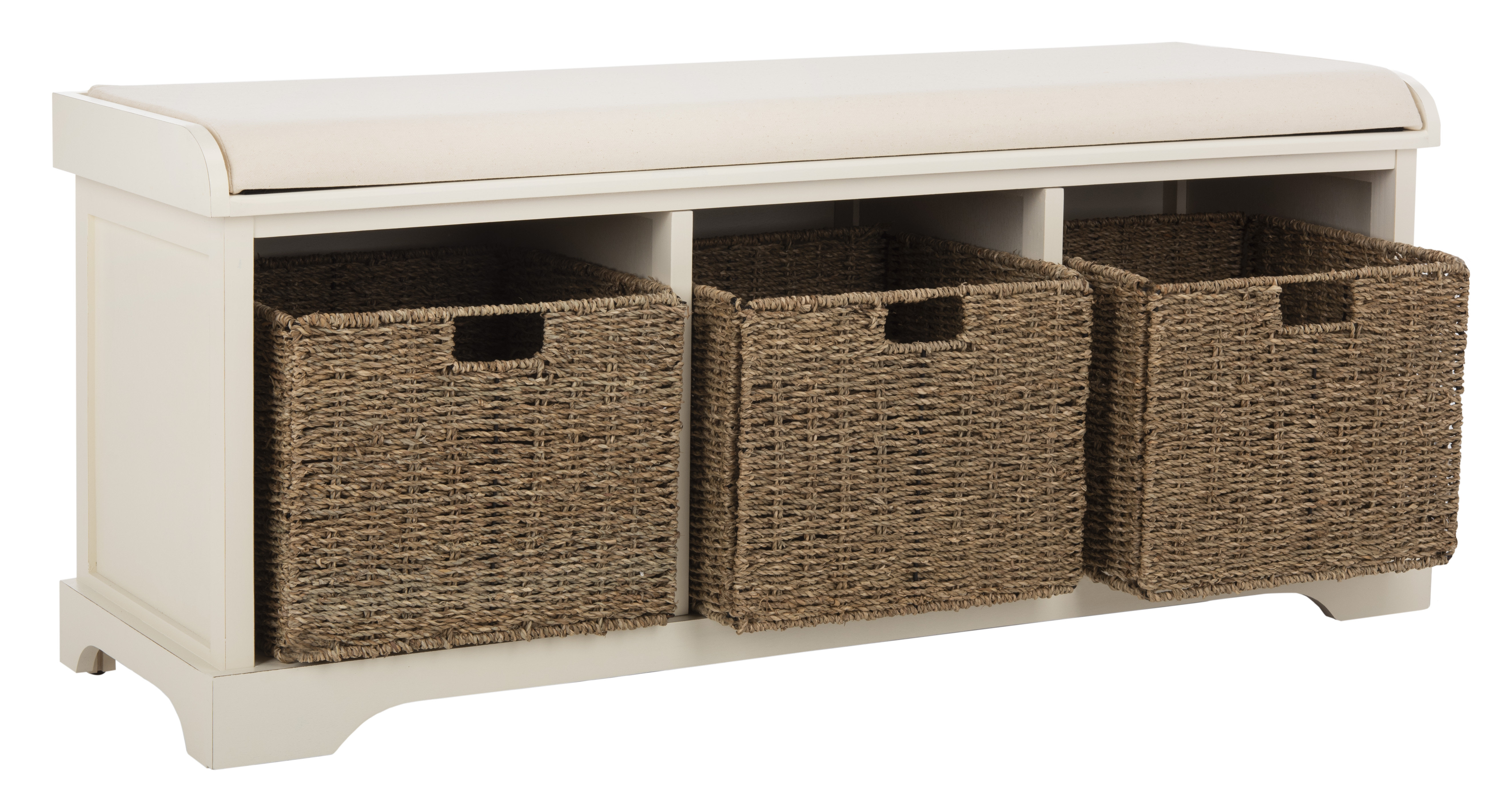 Beachcrest Home Painswick Cubby Storage Bench
