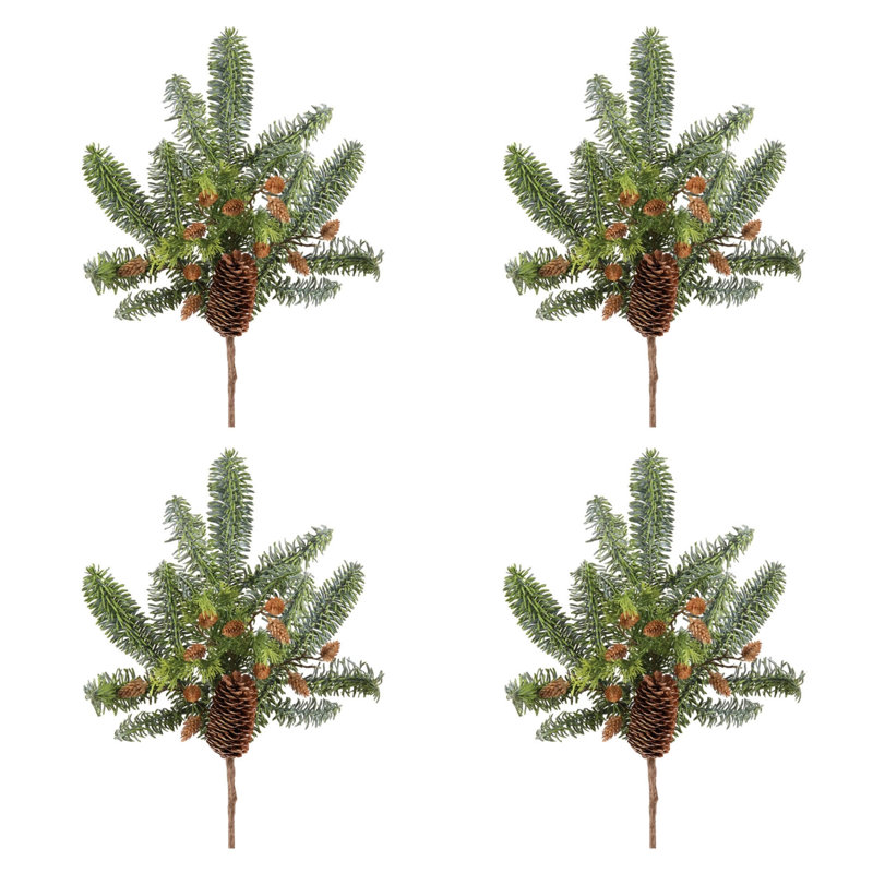 Pine with Pinecones Spray (Set of 4)
