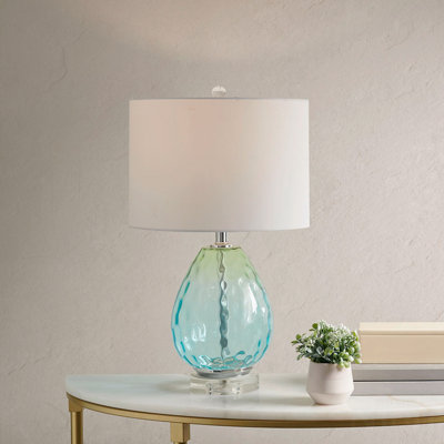 Lampe de table en verre