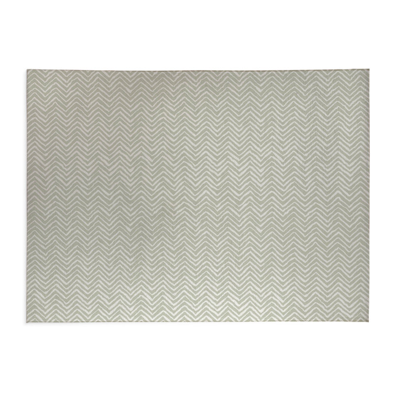 Tapis de bureau léger à chevrons, L 7 pi x L 5 pi, Vert clair