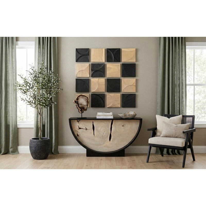Curve Wall Tile, Arc, Black, Black