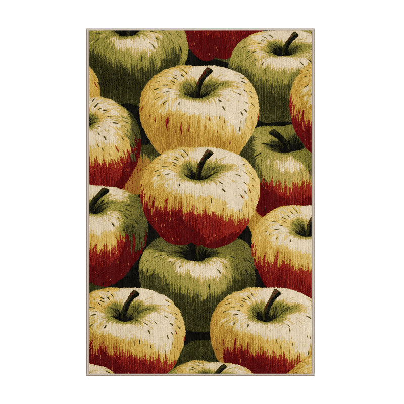  Tapis lavable pomme Gala, Rectangle 6 pi x 9 pi