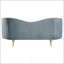 Grey And Gold 2-Piece Camel Back Living Room Set