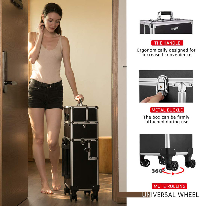 Lauderhill Metal 3 Compartment Makeup Organizer