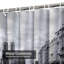 Magnifique rideau de douche haut noir Paris avec 12 crochets-129039277