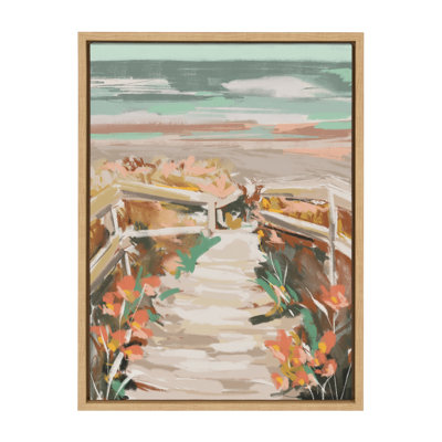 «Landscape 08 Beach» par Annie Quigley, reproduction d'art sur toile encadrée