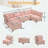 U Shaped Modular Sectional Sofa with Reversible ottoman-718207907