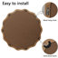 Miroir mural rond ondulé, grand miroir décoratif circulaire encadré en bois pour décor de maison de campagne moderne