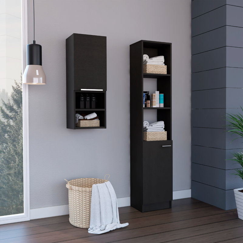 Ensemble de rangement de salle de bain autoportant Brusk