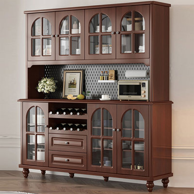 Buffet en bois manufacturé et brun rougeâtre
