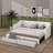Premium Adjustable Daybed, Transformable From Twin XL To King Size, With Double Storage Containers-114328187