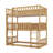 Twin Triple-Layer Rubber Wood Bunk Bed Complete With Ladders And Protective Guardrails-1323980651