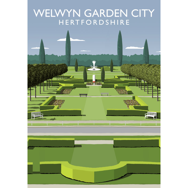 'Welwyn Garden City' by Richard O'Neil - Print, No Frame, 40 cm H x 30 cm W x 1 cm D