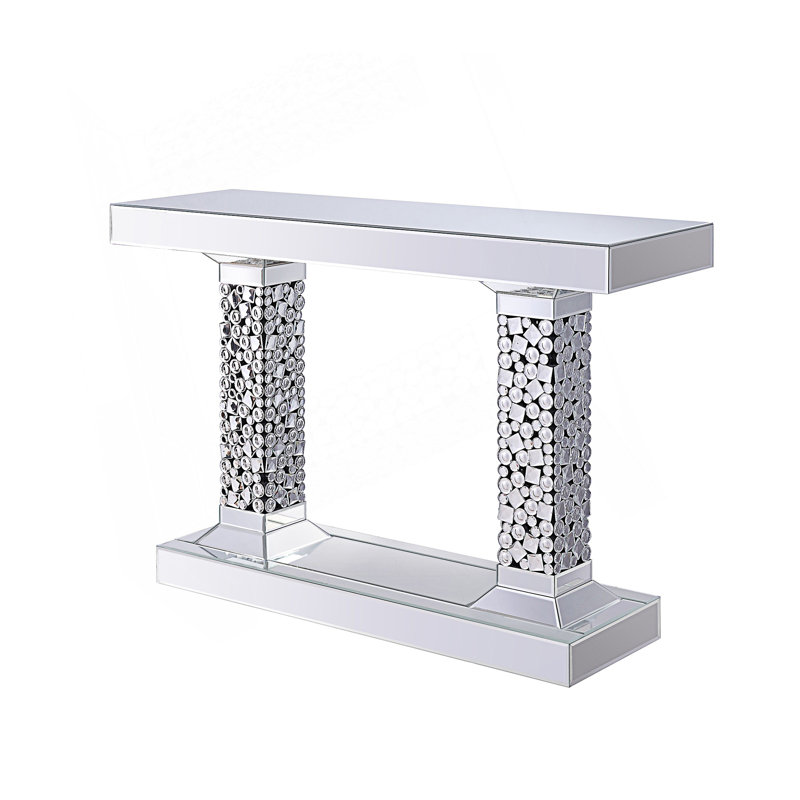 Modern Glam Mirrored Console Table