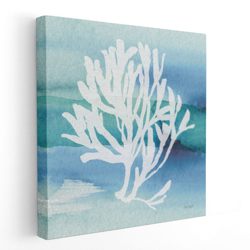 Sea Life Coral I - reproduction d'art sur toile, H 12 po x l 12 po