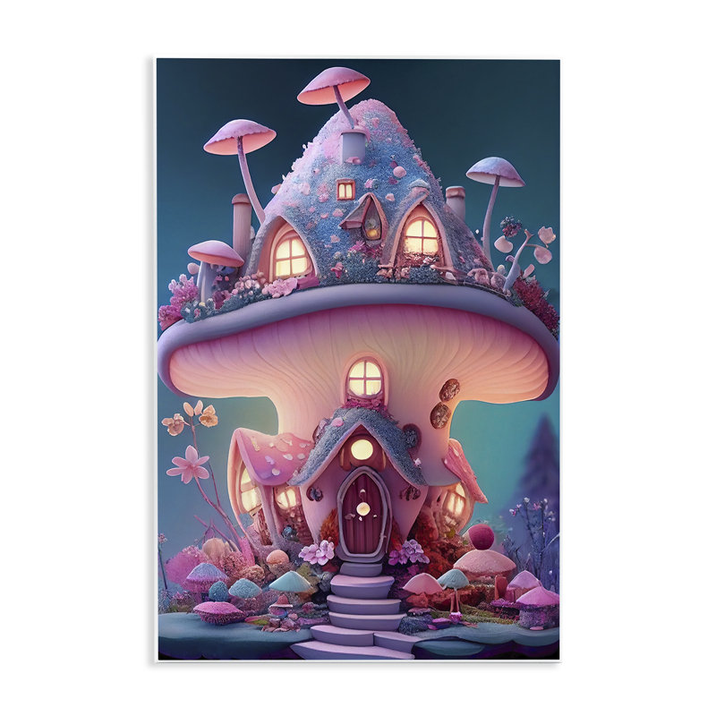Art mural mystique sur champignon par Sasha, H 15 po x l 10 po