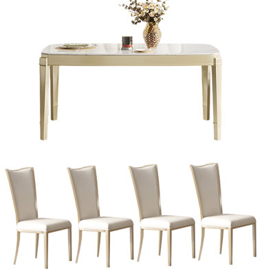 French style modern rectangular dining table sets