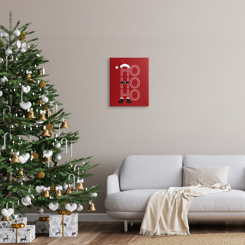 Ho, Ho, Ho, Toile tendue, H 20 po x l 16 po x P 1,5 po