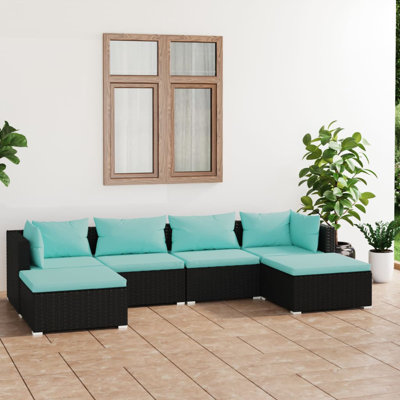 27.6" Wide Square Patio Sectional Set with Cushions