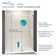 56'' - 60'' W x 76'' H Pivot Semi-Frameless Shower Door with Clear Glass
