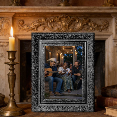 5" x 7" Black 1PC Refined Picture Frame for Wall and Tabletop Display