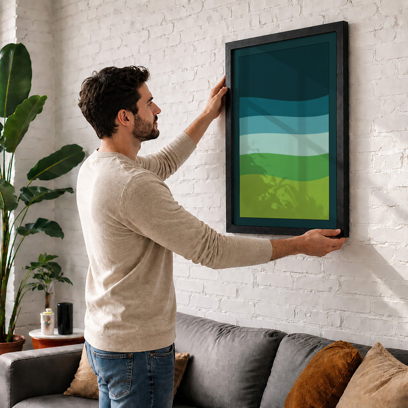 Layered Horizons Modern - Print, Unframed, A4 - 29.7 x 21.0 cm