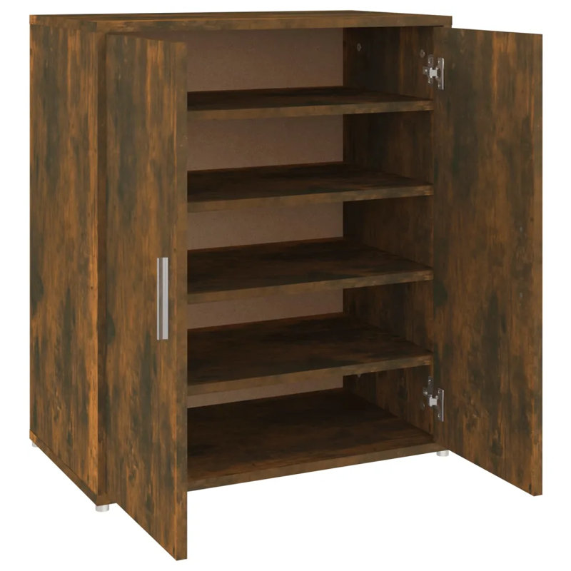 Shoe Cabinet 60x35x70 cm Engineered Wood, Smoked Oak