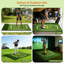 Tapis de golf à gazon double 5 pi x 4 pi, tapis de golf épaissi, gazon artificiel pour l'intérieur et la cour arrière, garage, balançoire, pratique idéale pour les golfeurs