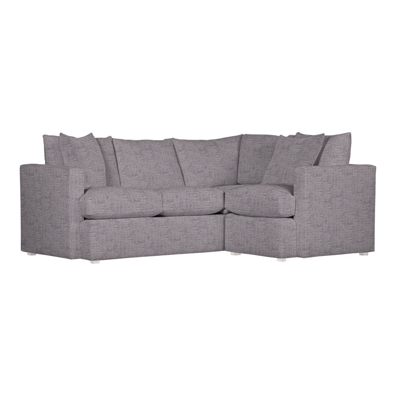 American Bungalow 2-Piece Sectional, Nomad Slate Crypton® Chenille, Casa Blanca