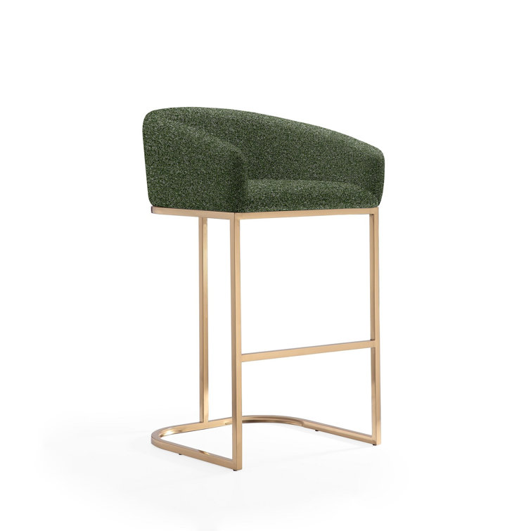 Lioba Upholstered Counter Stool with Metal Frame