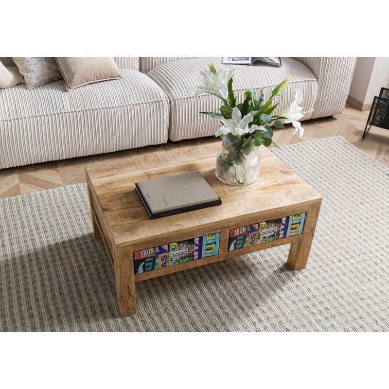 LOUNGE COLLECTION Solid Wood Coffee Table with Storage