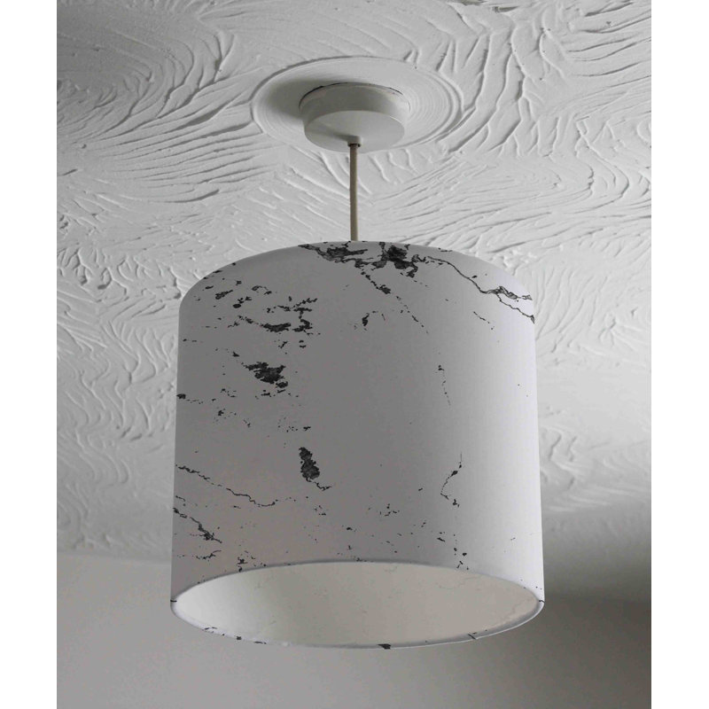 Drum Cotton Pendant Shade ( Uno ), 22cm H x 25cm W x 25cm D