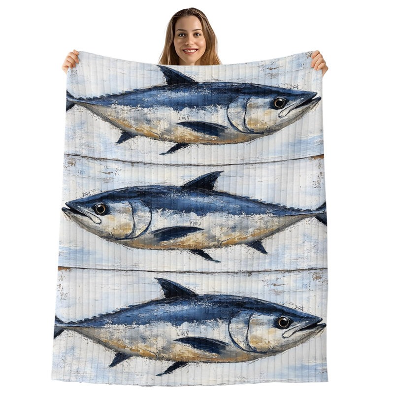 Coussin Coastal Fish, L 50 po x l 40 po