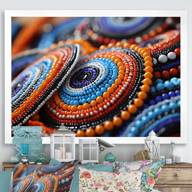 «Chiambi Tribes», impression sur toile, Cadre photo blanc, H 12 po x l 20 po x P 1 po