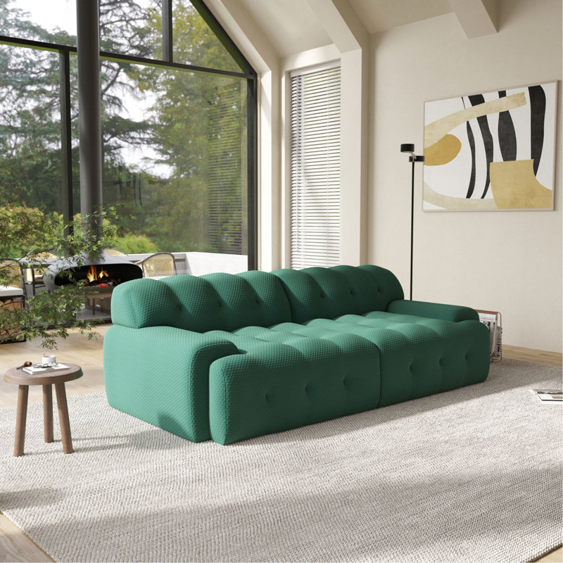 Causeuses modulaires en tricot 3D, Vert, 2, H 27,5 po x l 86,6 po x P 41,34 po