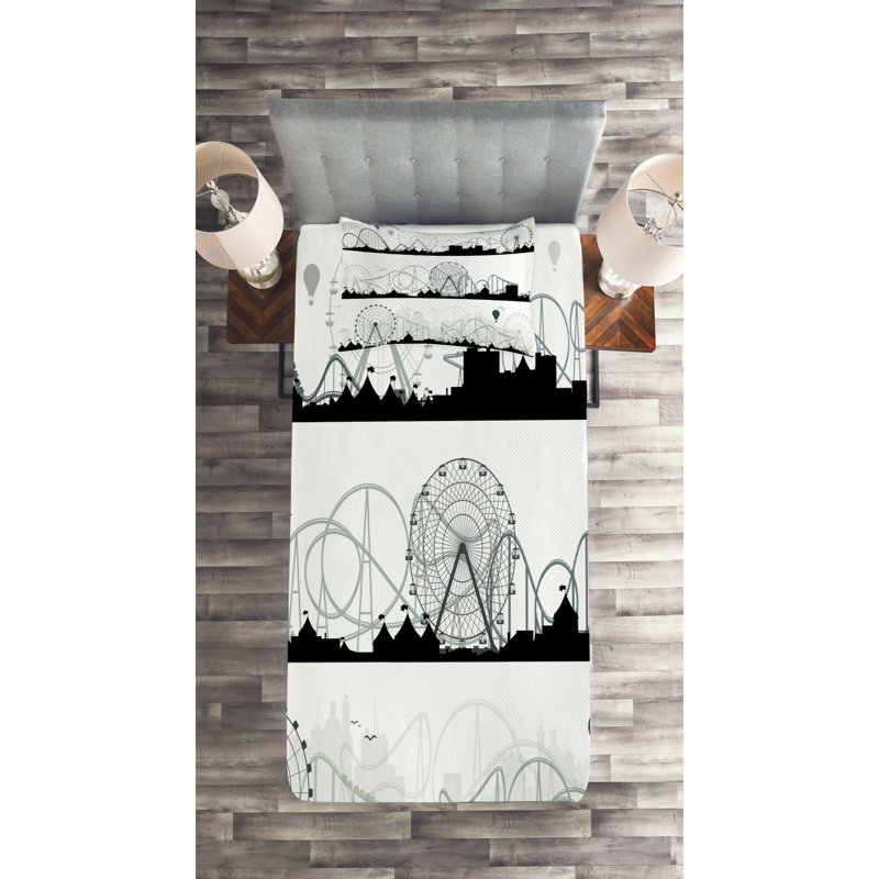 Modern & Contemporary Polyester Coverlet, Twin Bedspread + 1 Sham