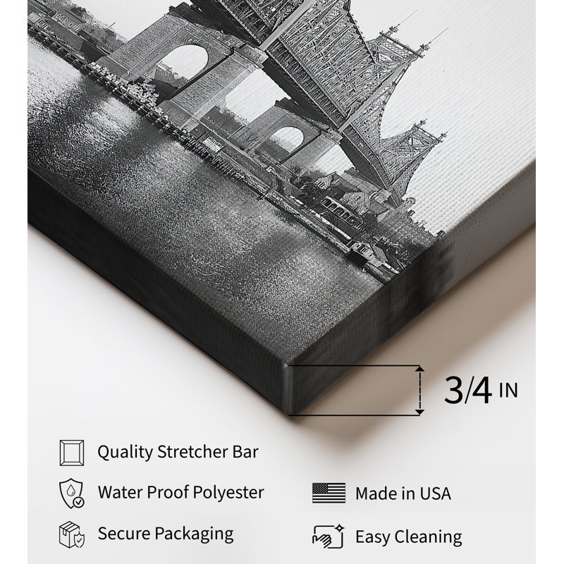 Pont de Queensboro, Unframed, Canvas, 16"H x 20"W