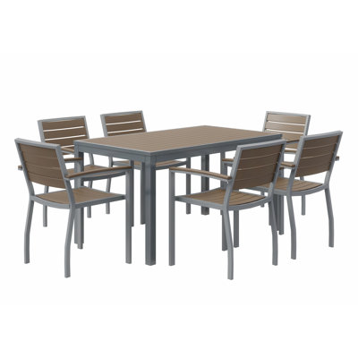 Eveleen Set 32" L Square Plastic/Acrylic Breakroom Table