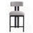 Stylish Round Stools with  Upholstered Seat & Black Metal Frame-376628134