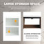 Meuble-lavabo mural avec lavabo en résine, tablette de rangement, portes à fermeture en douceur-870292553