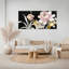 Pivoine rose et feuille d'or, reproduction d'art sur toile, ensemble botanique moderne (ensemble de 3)-392526046