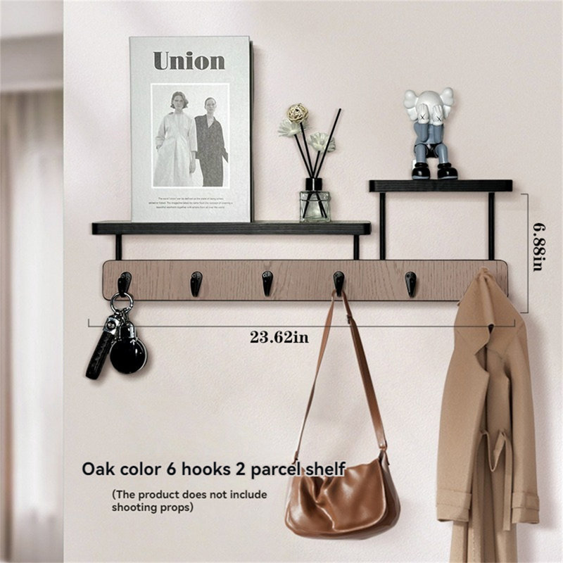 Crochet pour porte en bois massif, Brun