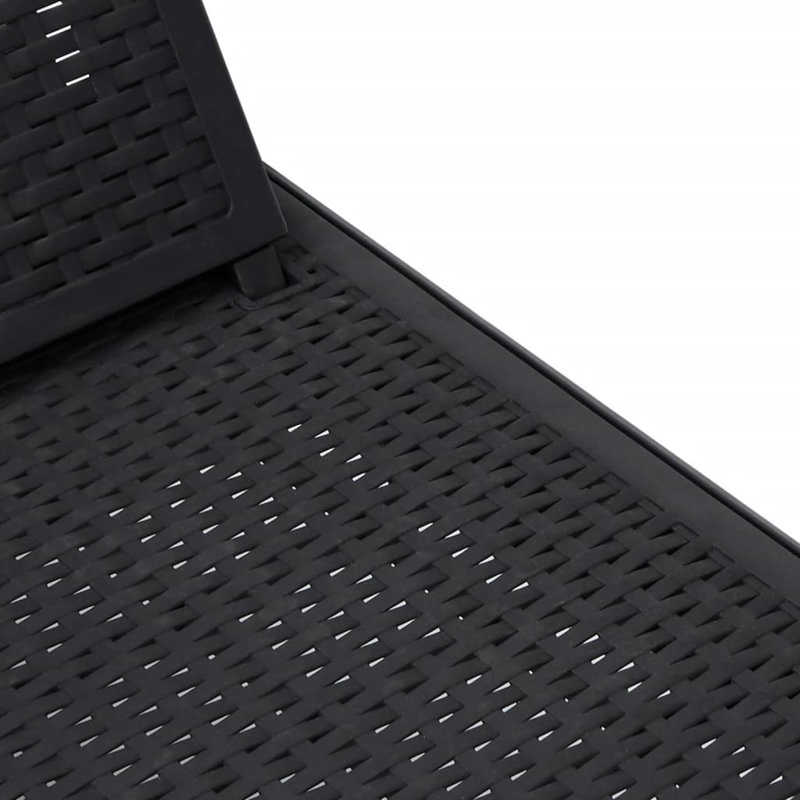 155.5cm Long Single Chaise, Black