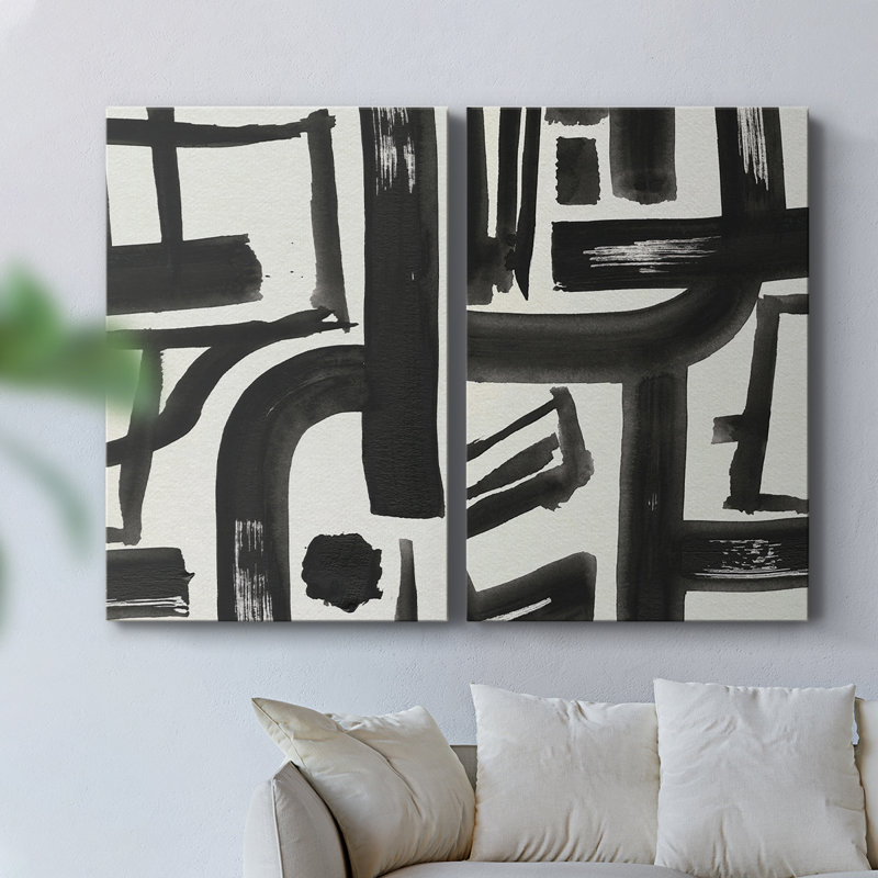 Toile tendue Inkwell Intersect I-Premium Gallery - prête à être accrochée, H 27 po x l 36 po