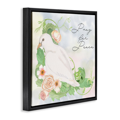 Pray For Peace Dove Floating Frame, design by Lee Ann Sanders